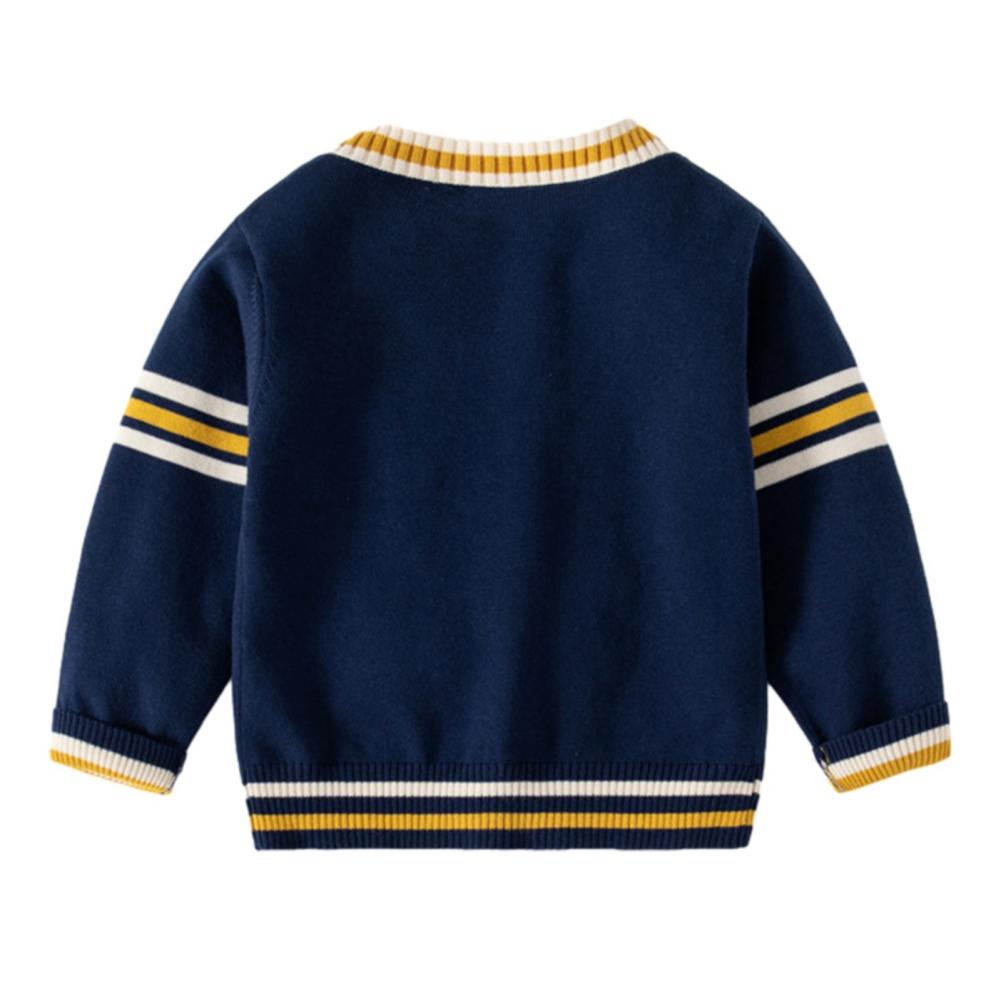 Детский вязаный свитер в стиле академии, кардиган на пуговицах