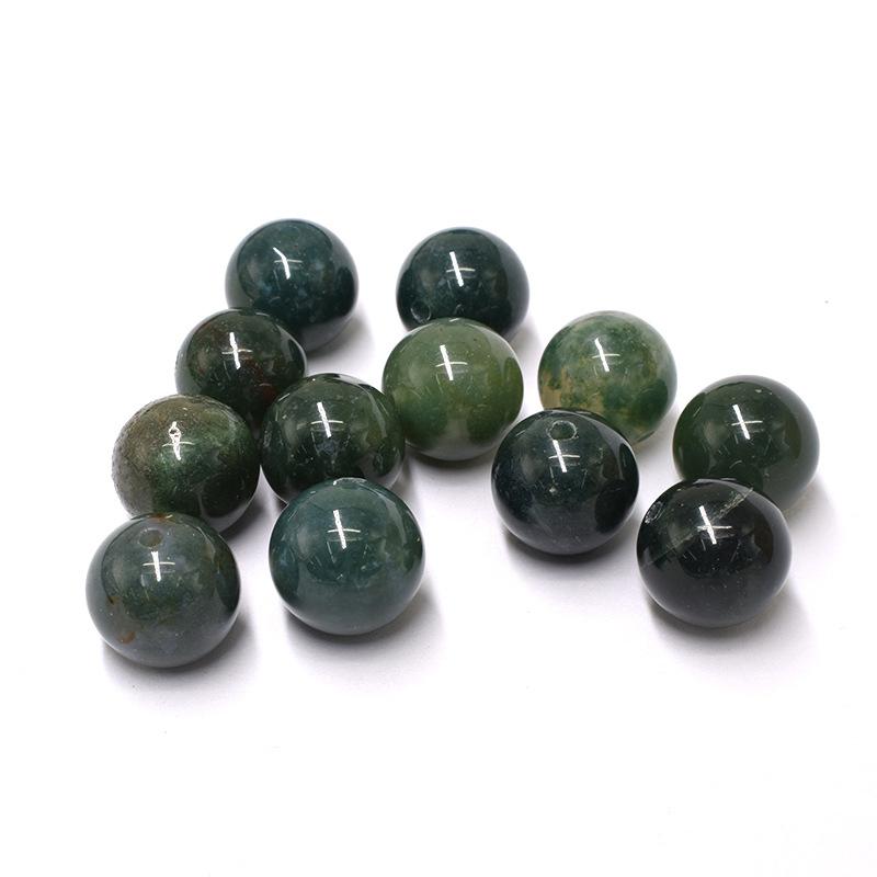 Бусины из агата с морскими водорослями, свободные бусины для изготовления ювелирных изделий, аксессуары для браслетов, нитка «сделай сам», 15 дюймов, 4-12 мм