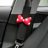 High-grade Ice Silk Car Seat Belt Cover Cute Cartoon Red Dot Bow Auto Shoulder Pad Strap Harness Cushion Seatbelt Protector