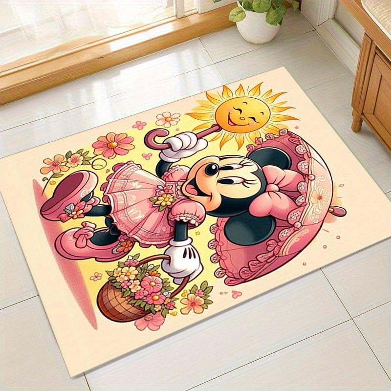 1pc. Cute Minnie Mouse Outdoor Rug for Home Decor, Office Carpet Gift Idea with Sunflower Patternz0414225