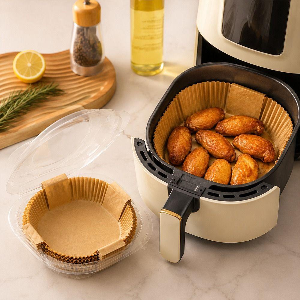 50Pcs Oil Proof Air Fryer Paper Liners Square Parchment Paper New Air Fryer Liners