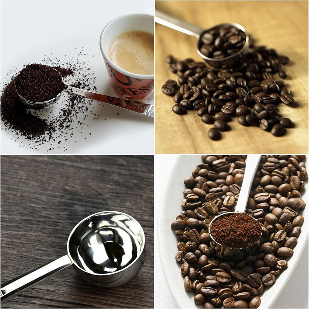 Stainless Steel Coffee Scoop, Tablespoon Measuring Spoon Long Handle Coffee Spoon for Kitchen Cafe Making