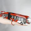 Городской Пекинский Автобус Двухсекционный Автобус Звук и Свет Откидывающаяся Дверь Может Открываться Литая Игрушечная Машинка Модель Подарок B311