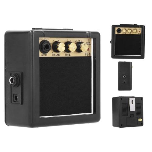 Yosoo Guitar Speaker Amplifier, Mini Musical Instrument Accessory, Bass Amplifier, Portable Small Speaker for Musical Instruments, Battery-Powered, So