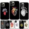 Чехол для телефона Цветочное Сердце Для iPhone 17 Air 14 15 16 13 12 Чехол Для Apple iPhone 17 Air 14 15 16 Pro Max 6S Plus Coque