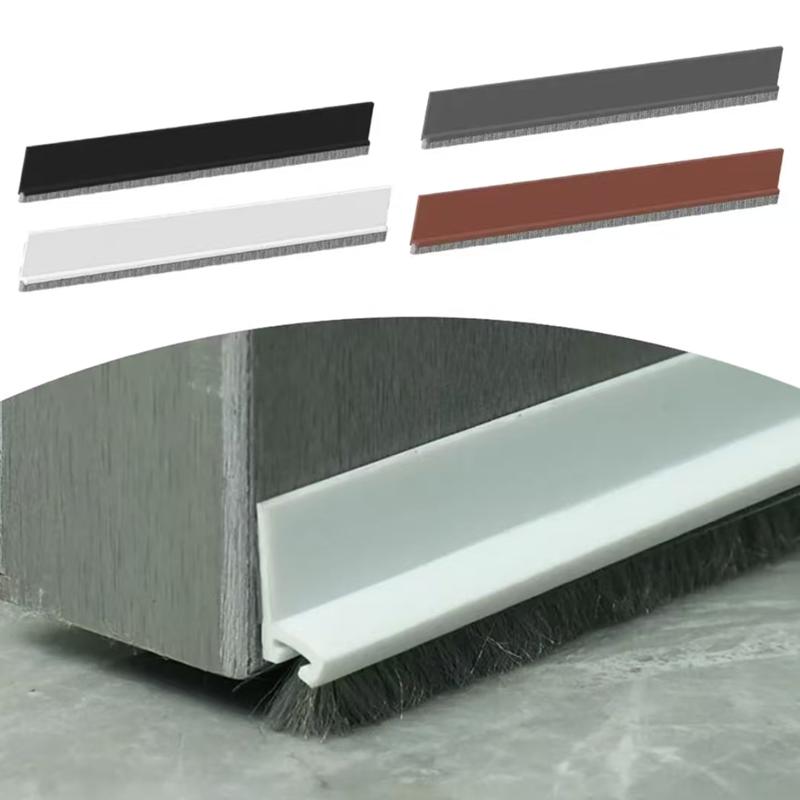 1pc 100CM Brush Seal Strip Door Bottom Seal Strip Insectproof Soundproof Door Bottom Seal Strip Door Stop Self-adhesive Strip Mass Air Flow 3