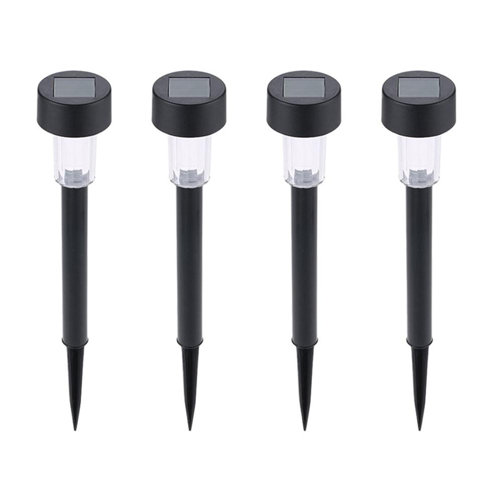 4 Pieces LED Solar Outdoor & Garden Led pathway Lights, Black Finish 1.2V 0.2 W