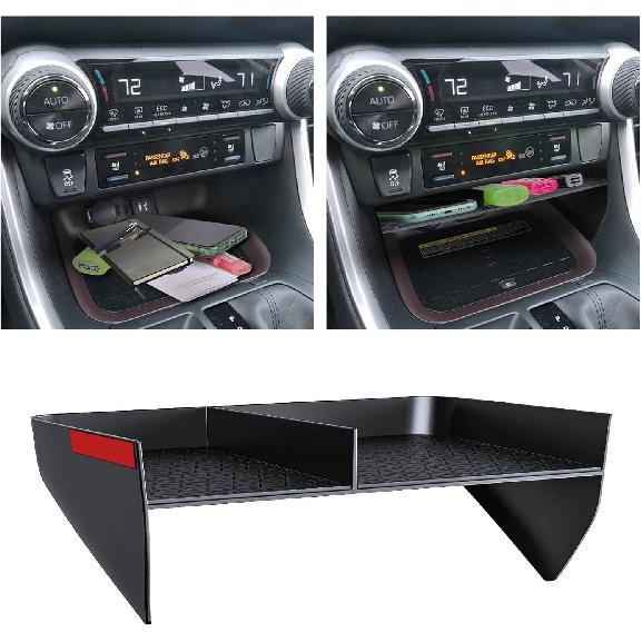 Upgraded Center Console Organizer Compatible With Toyota RAV4 2025 2024 Interior Accessories, Gear Shift Storage Tray Secondary Box Ert Divider