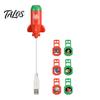 Holiday Gift for Kids Christmas LED Projector Light, Rocket Shaped USB Night Lamp with 6 Party Supplies Festive Slide Patterns, 360 Degree Rotating