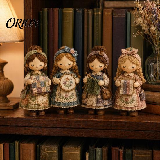 Набор для начинающих шитье Пэчворк Девочка DIY Набор, 3D Кукла Набор для творчества с вырезанной без шитья тканью Нитки Иголки, Милый для домашнего декора Ручная работа Подарок