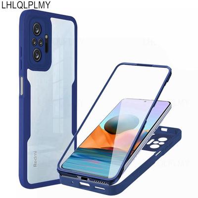 Ударопрочный чехол с защитой спереди и сзади для Xiaomi Redmi 9T 9A 10A 9C 10C Note 10S 11S 9 10 Pro 5G A1 Plus Mi 11 Lite 11i 11T
