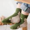 5Pairs Cute Cartoon Cat Socks For Kids Autumn Winter Warm Mid Tube Stockings 1-8Year Boy Girl Baby Footwear Children Cotton Sock