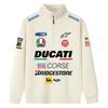 Ducati Свитшот Corse MotoGP Racing с молнией на половину, унисекс, черный, оверсайз, уличный стиль, пуловер с полным принтом спонсоров
