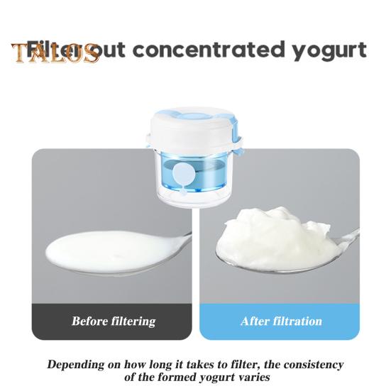Фильтр для йогурта с прозрачным контейнером, ультратонкий фильтр, не содержащий бисфенол А, домашнее сито для сыра, для домашних соусов из греческого йогурта