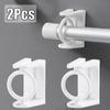 2Pcs Curtain Rod Fixed Holder 360° Rotating Circular Transparent Curtain Rod Hook Hanging Rod Ring