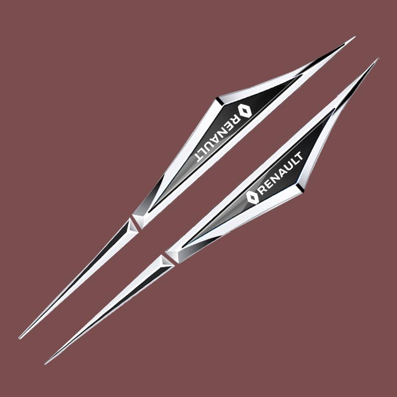 Внутренние наклейки Углеродное волокно Наклейки-эмблемы на крыло автомобиля Наклейки Подходят для Renault RS Koleos Captur Kadjar Megane Clio Ta