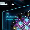Механические клавиатуры с проводным подключением, RGB-подсветка светодиодами и колпачками из ABS, синие переключатели для игр