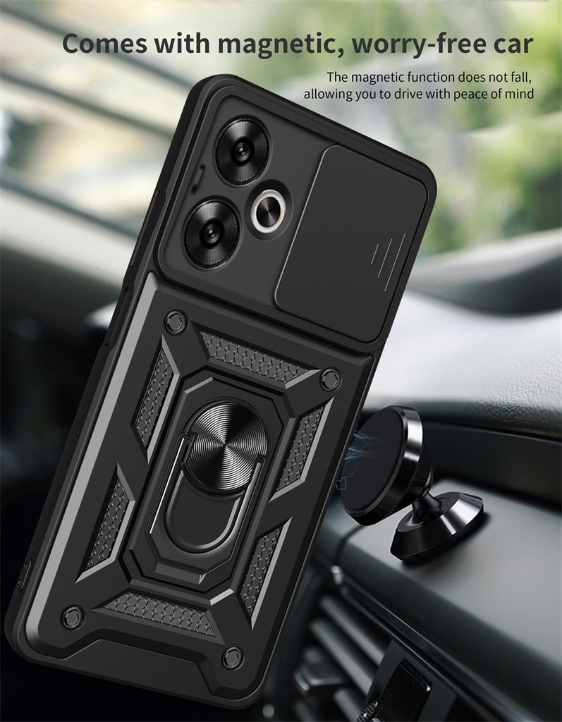 Для Xiaomi Redmi 13C 5G чехол слайдер камера бронированный чехол для телефона для Xiaomi Redmi 13C 13 C Redmi13C 5g магнитный держатель кольца задняя крышка