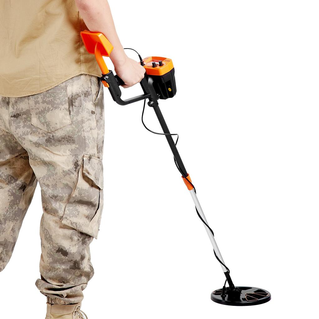 VEVOR Metal Detector for Adults & Kids, 20.3 cm Waterproof Search Coil with High Accuracy Pointer Display