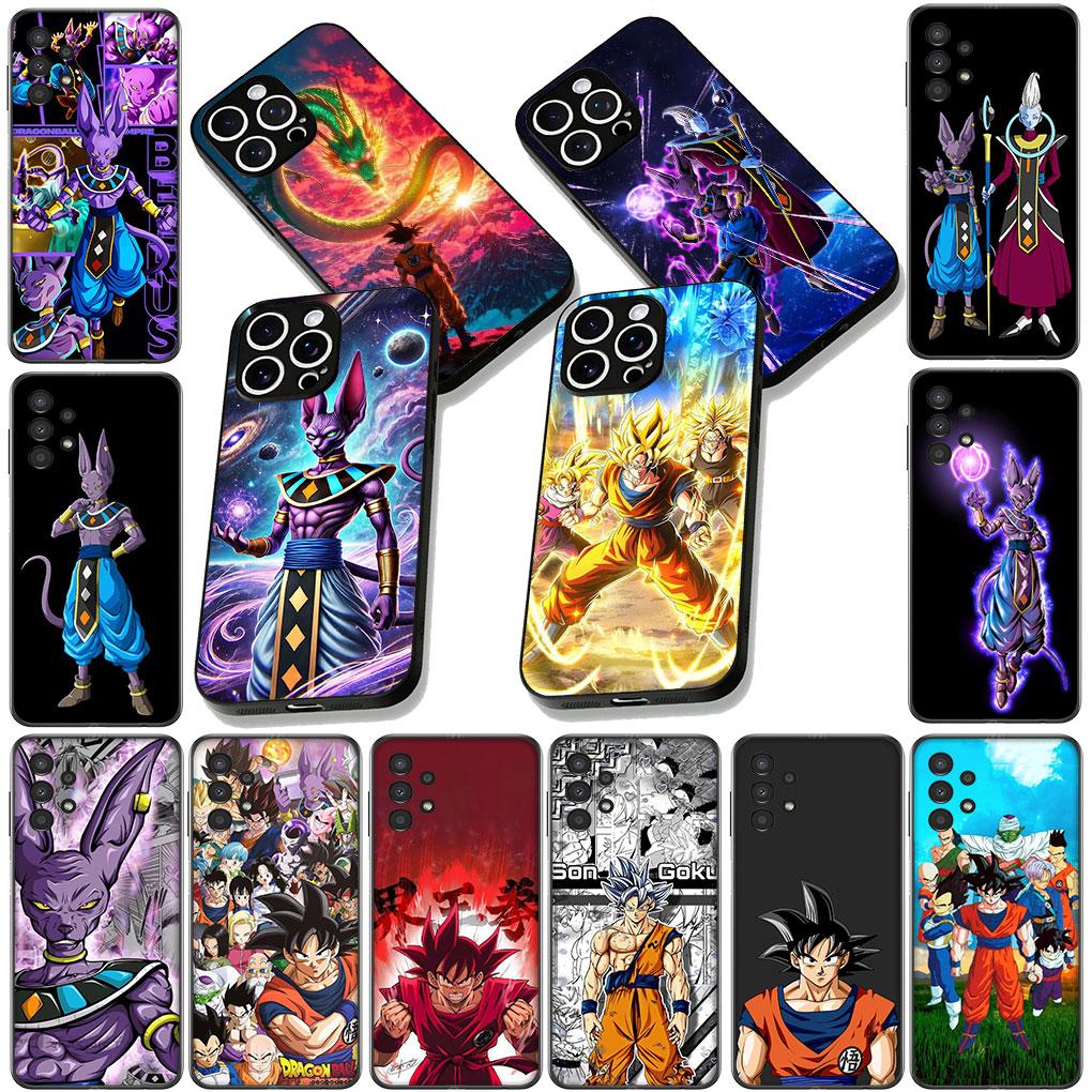Cover for Samsung Galaxy S25 S24 S23 FE Plus Ultra S7 Edge A16 A15 5G s25+ Coque Phone Case Beerus Dragon Son Gokus Ball Whis