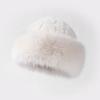 Soft Thicken Bucket Hat Fluffy Faux Fur Ear Protection Fisherman Cap Solid Color Keep Warm Beanies Hat Winter