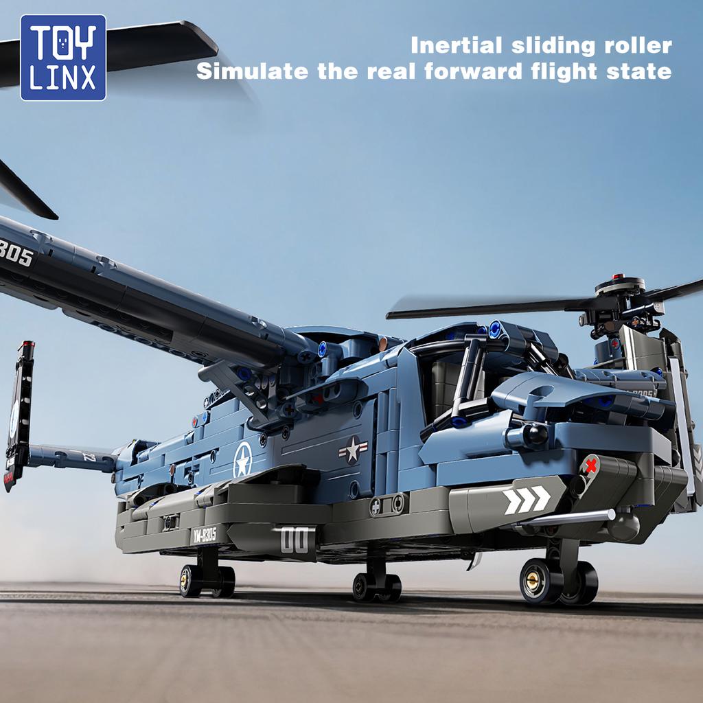 TOYLINX 1486 деталей Пазл Рыба Истребитель Орел Кубики Строительные Блоки Образовательные Игрушки Подарки на День Рождения Рождественские Подарки для Детей