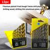 13Pcs 1.5Mm-6.5Mm Twists Drill Bit Set Metric Drill Kit Woodworking Metal Bit Tools For Ceramic Tile Glass Marble Concrete