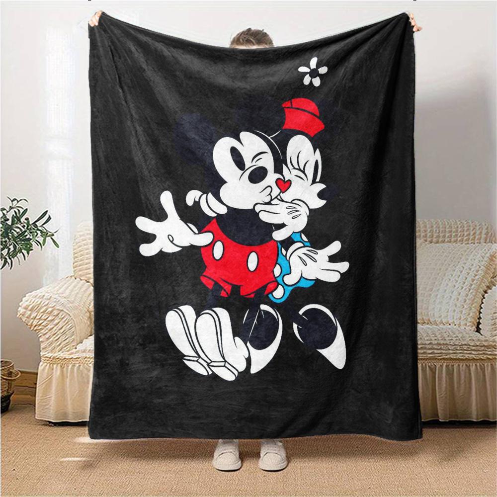 Mickey Minnie Romance Blanket Soft Throw Blanket For Home Bedroom Bed Sofa Travel Office Solid Christmas Blanket