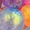 1/4Pcs Glitter Stress Relief Ball Toy Transparent Multicolor Squeeze Sugar Ball Portable Travel Home Office Anxiety Relieving Fidget Ball