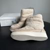 Модные утолщенные плюшевые меховые теплые домашние зимние сапоги хлопковые женские тапочки домашние сапоги простые однотонные зимние пушистые туфли на платформе