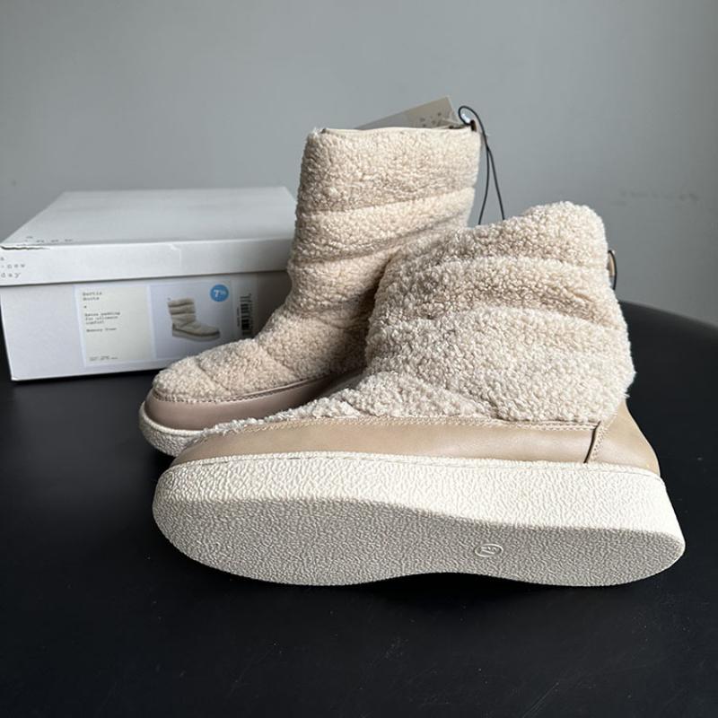 Модные утолщенные плюшевые меховые теплые домашние зимние сапоги хлопковые женские тапочки домашние сапоги простые однотонные зимние пушистые туфли на платформе