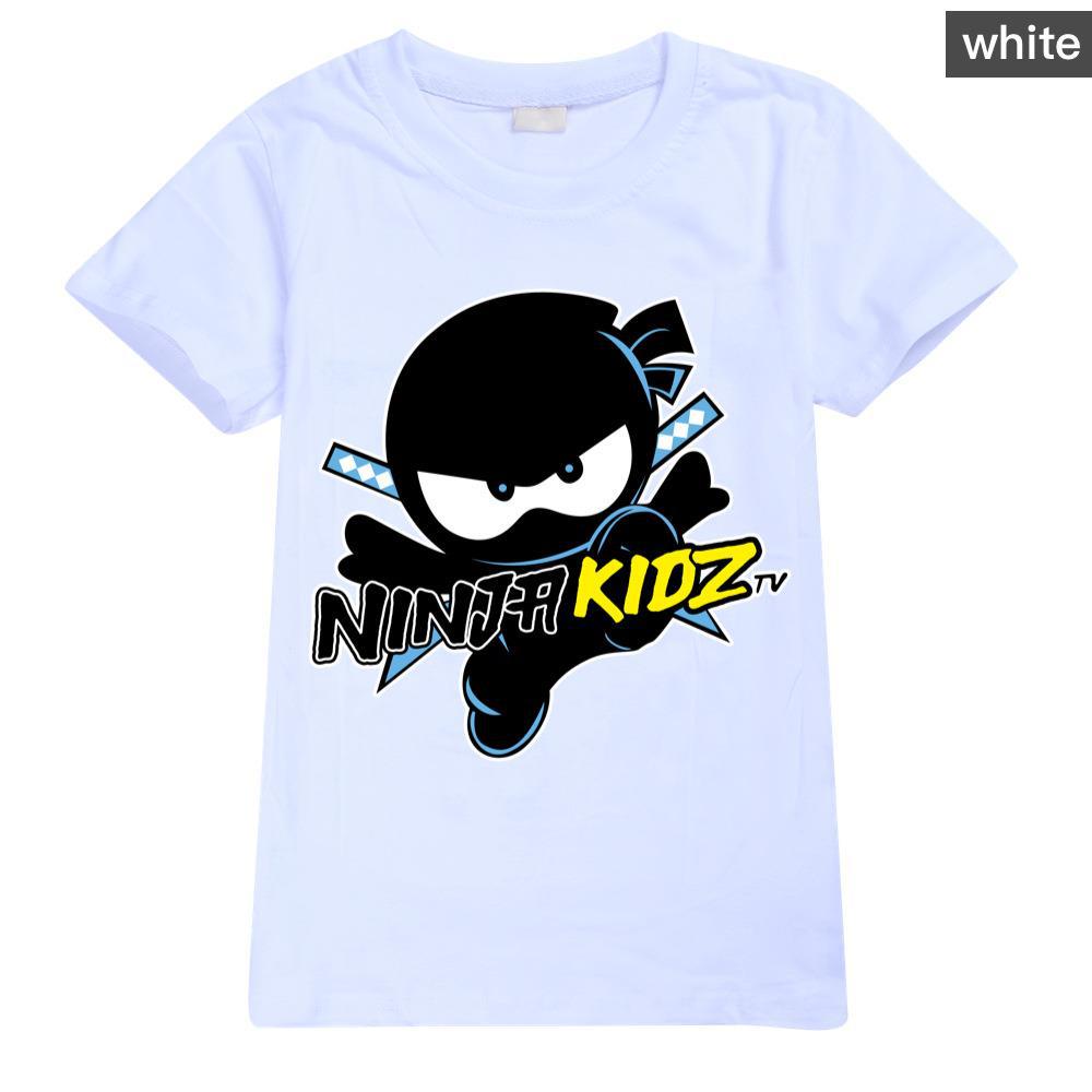 NINJA KIDZ 3D Футболка Повседневная Летняя Короткие Футболки Детские Мультяшные Футболки с Рисунком Одежда для Мальчиков Харадзюку Аниме Футболка
