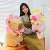 1pc 30cm/11.81in Cute sunflower capybara doll throw pillow, capybara large doll, plush toy, children's birthday gift