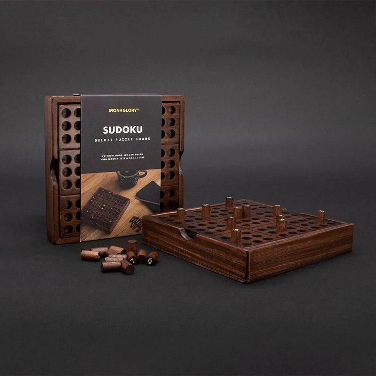 Деревянная настольная логическая игра судоку deluxe числовая