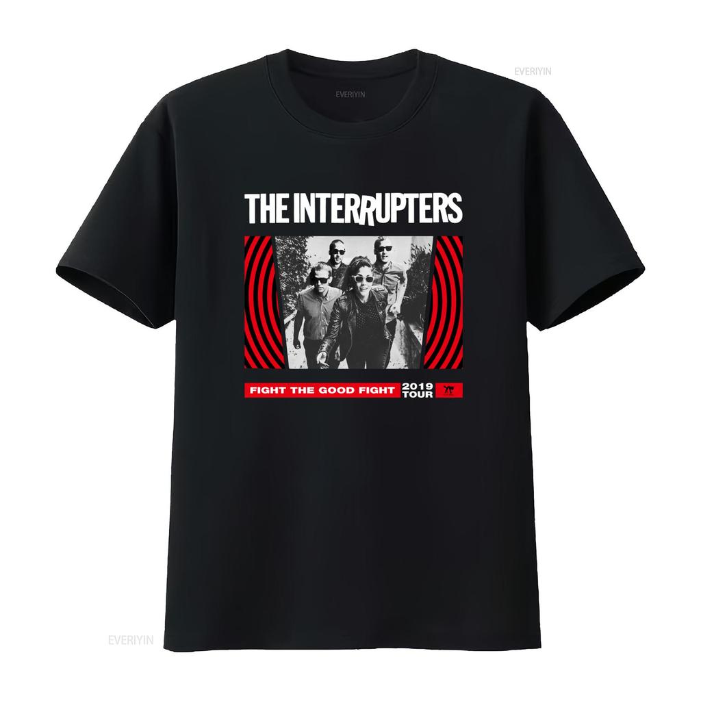 Футболка женская The Interrupters Band Medium с принтом Fight Good 2019 Tour винтажная стираная эластичная унисекс повседневная с графикой