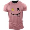 T-shirt Summer New Fashion Men's English Letter Printing Pattern Casual Loose Street Fitness High Quality Cotton Top