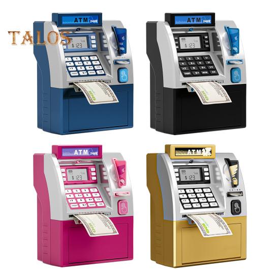 Детский банкомат-копилка-игрушка с картой Электронные деньги Монета Сберегательная копилка Образовательный Автоматический пароль Банкомат для малышей Мальчики Девочки Подарок