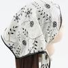 Европейский и американский цветочный вышитый шелковый платок: Универсальный треугольный или квадратный шарф для защиты шеи и стиля