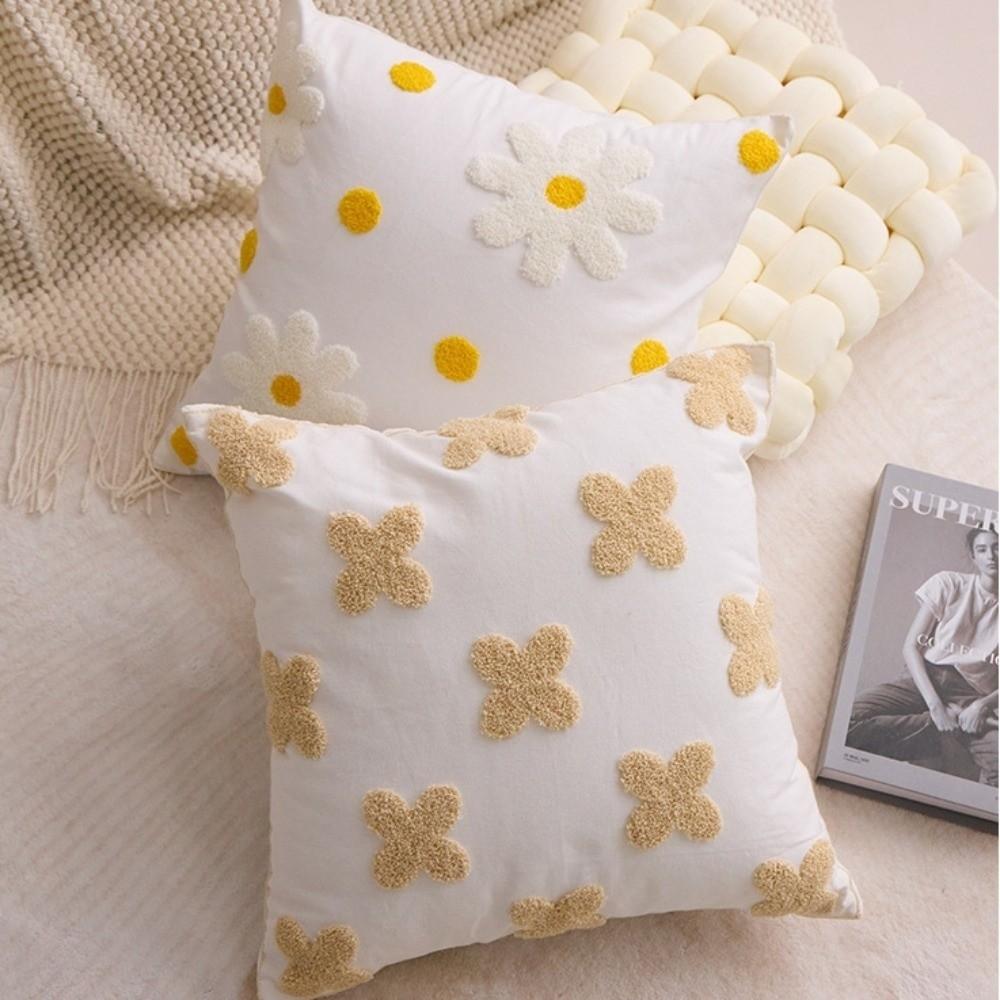 Cute Cushion Cover Daisies Sunflowers Throw Pillow Covers New Square Pillow Covers Bed Decor