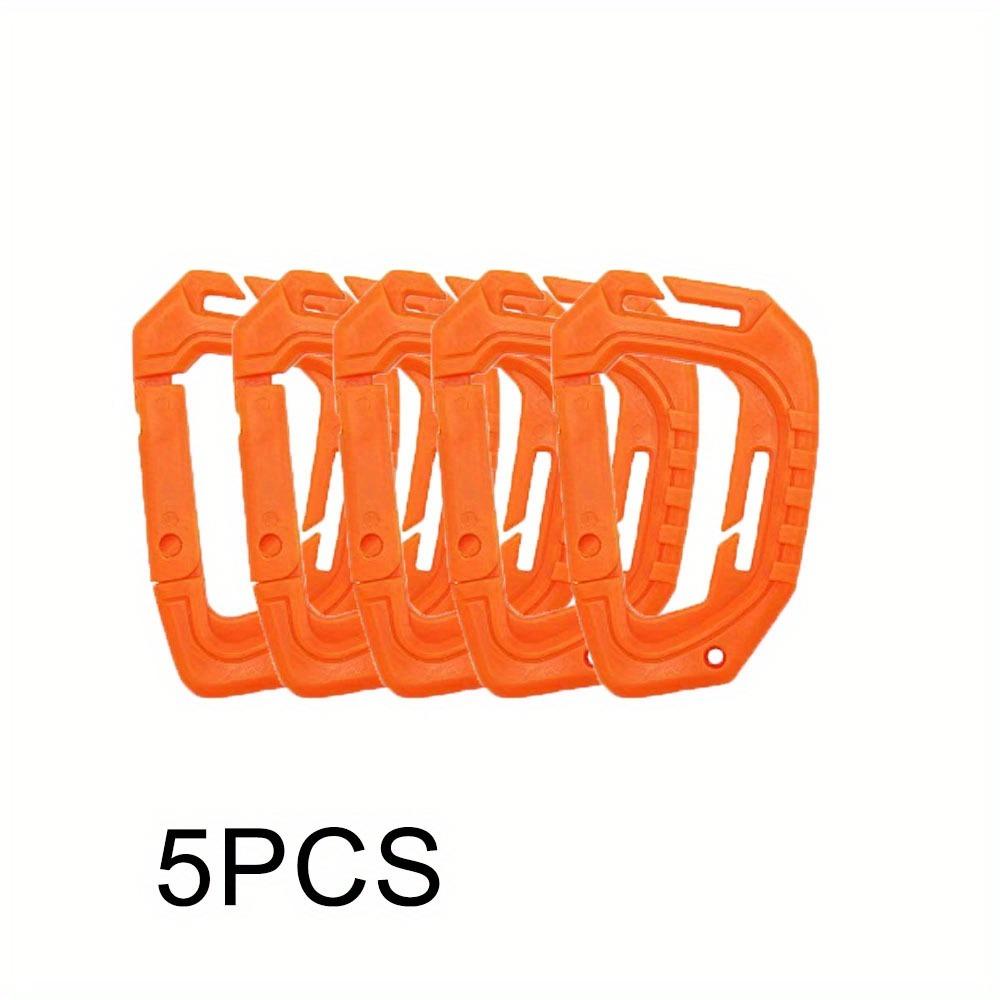 5 шт. Большой D-образный тактический крюк Molle быстрого крепления из пластиковой стали, подвесная пряжка-клипса, аксессуары для EDC-инструментов для кемпинга, рюкзака, сумки