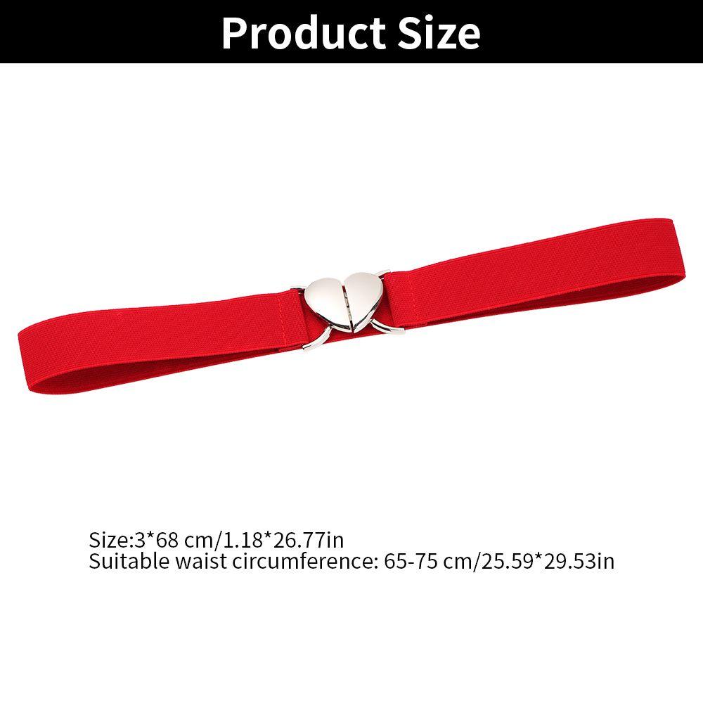 Элегантный эластичный ремень с пряжкой в виде сердца любви, эластичные ремни для талии, декоративный пояс