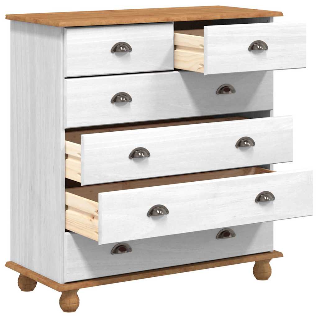 ASKIM White Drawer Chest of Drawers 91 x 40 x 95.5 cm