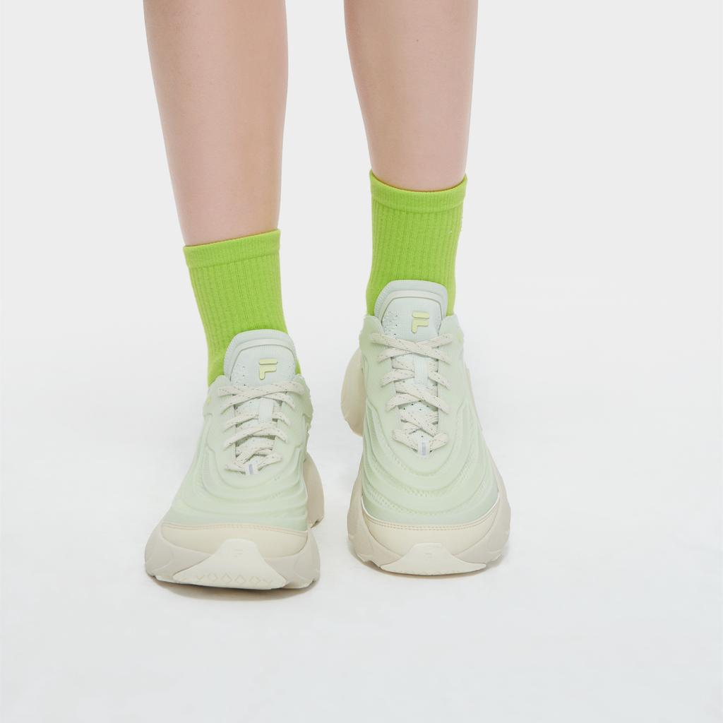 Fila Fusion Ray 4 Модные Повседневные Низкие Кроссовки для Стиля Жизни Женские Белый Зеленый T12W421107FWW