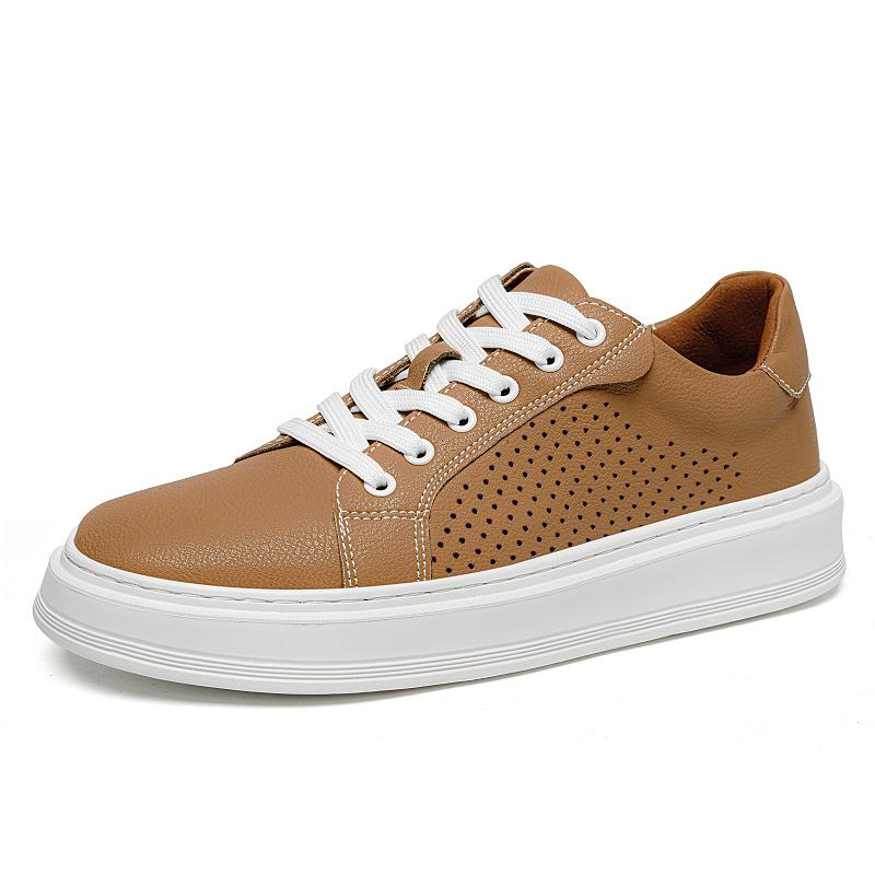 Fashion Genuine Leather Men's Summer Shoes Breathable Sneakers New Arrival Male Skateboard Footwear Versatile Trainers Tenis Masculino