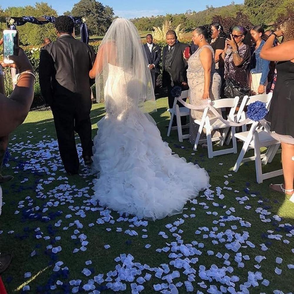 1000 шт. лепестков роз из красного шелка, искусственные лепестки цветов для романтической ночи, вечеринки, свадьбы, Дня святого Валентина, цветочного украшения