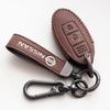 ACN1   Zinc Alloy Style Car Leather Key Case Cover Shell Fob Holder Accessories for NISSAN-Tiida Qashqai X-TRAIL Terra18 370Z MARCH 15