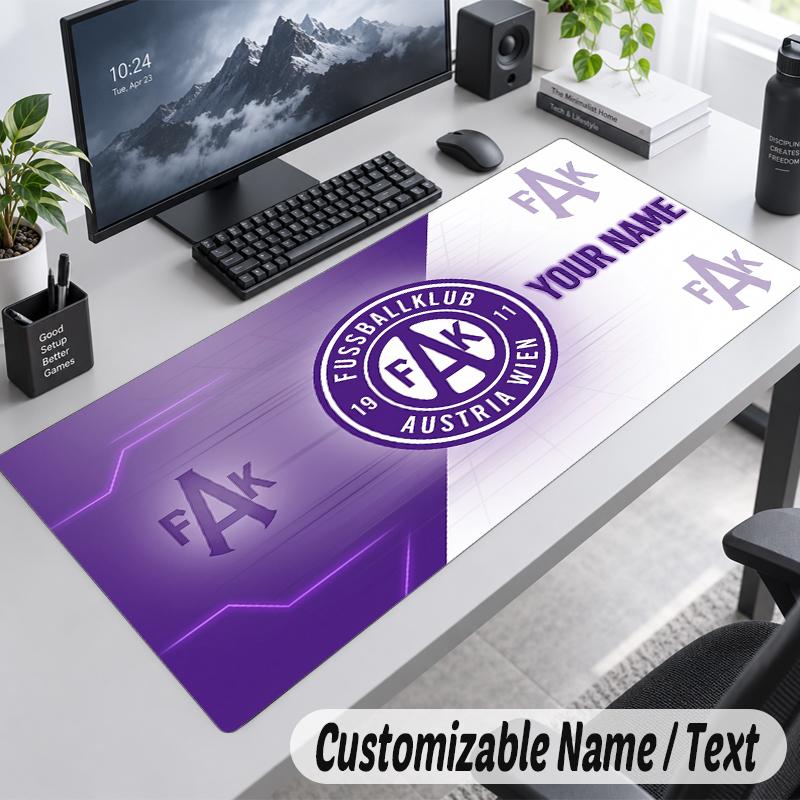 Custom Name Text Mouse Pad Austria Wien FC Personalized Desk Pad For Work And Gaming