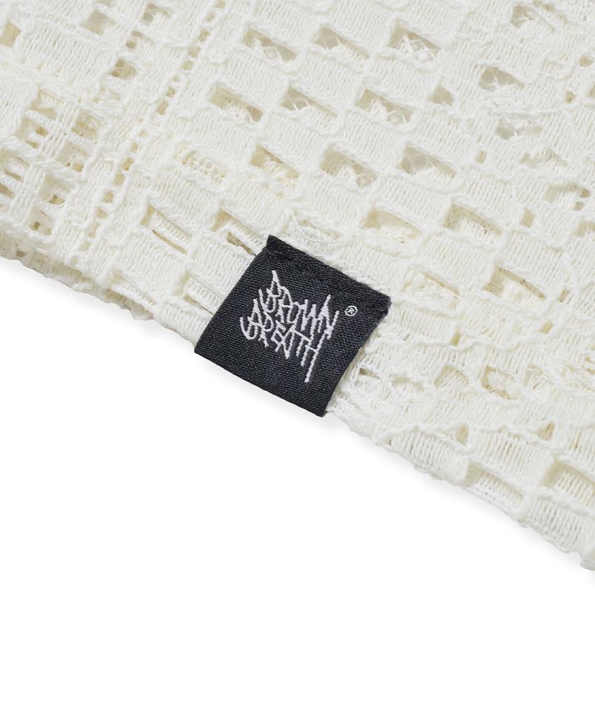 BROWNBREATH Crochet Open Collar Shirts - Ivory