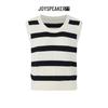 JOY SPEAKER Women's Striped Sleeveless Knitted Vest Top