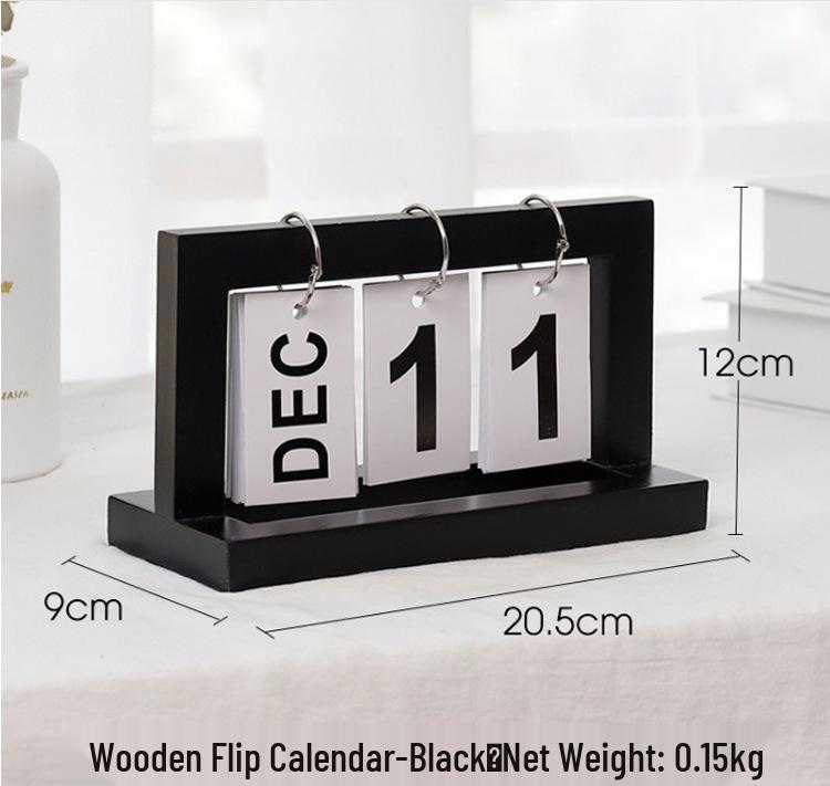 Wooden Flip Calendar - Creative ZAKKA Office and Home Desktop Ornament